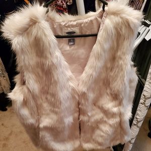 Cream Faux Fur Vest